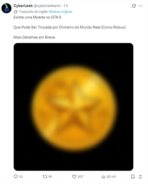 GTA 6: NOVO VAZAMENTO — MOEDA VIRTUAL PODE VALER DINHEIRO REAL